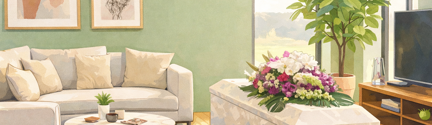 自宅での温かい家族葬の様子